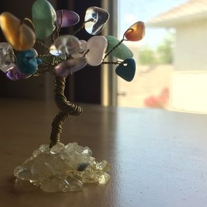 Copper Wire Tree w/Assorted Gemstones
